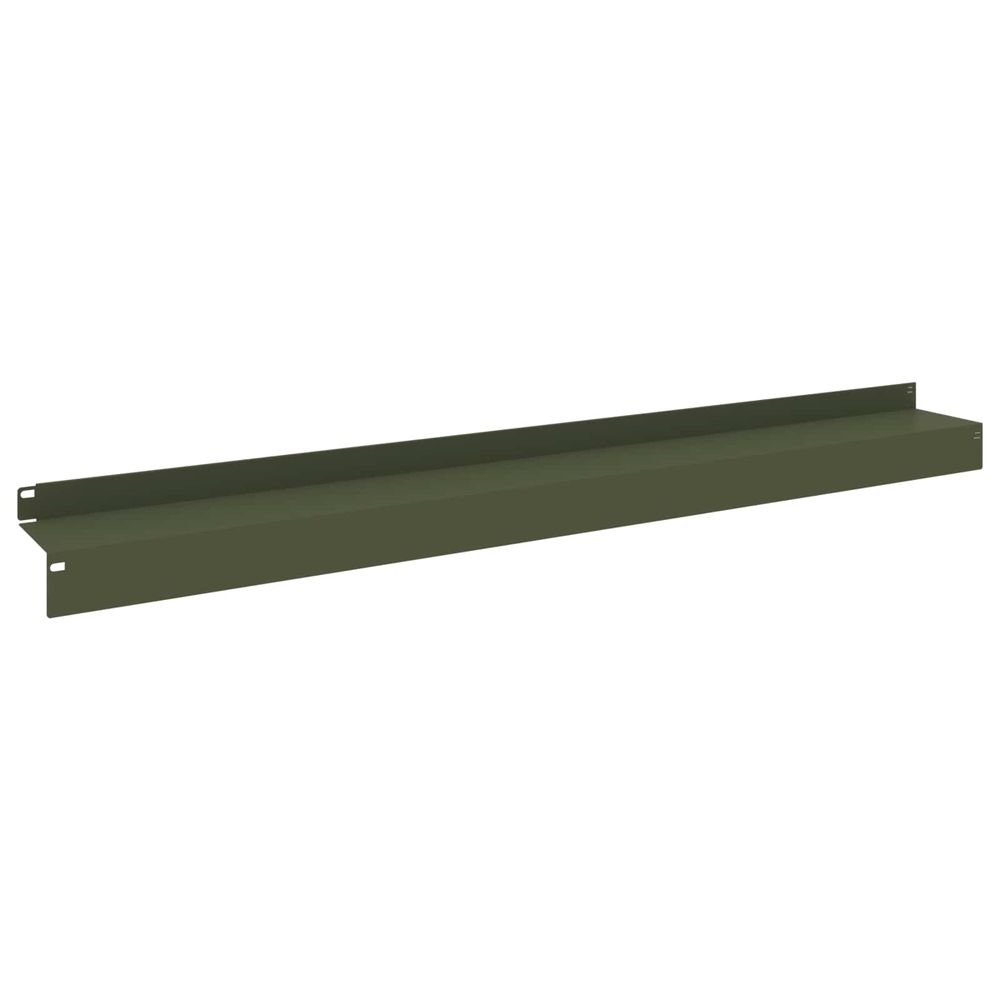 Bordure de pelouse 10 pc 100 x 10 x 8 cm acier vert olive