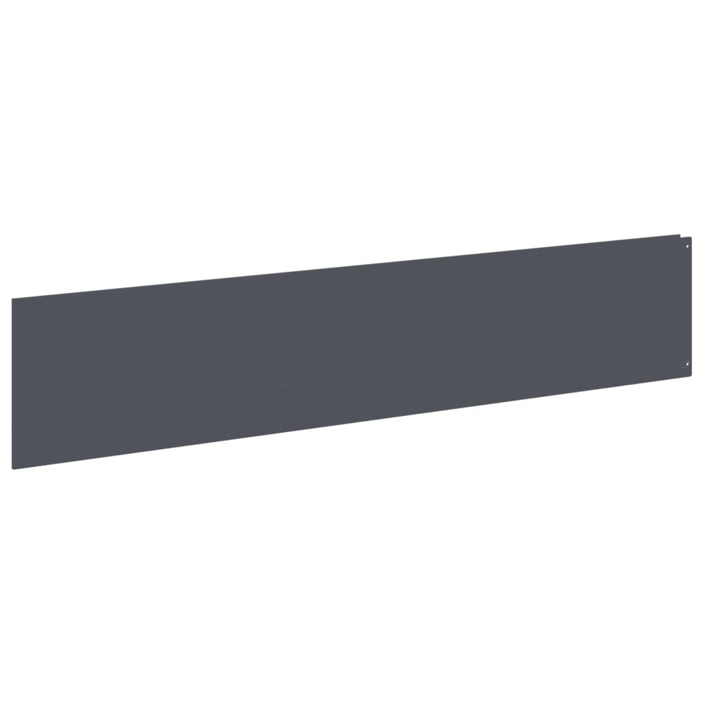Bordure de pelouse 10 pc 100 x 22 cm acier anthracite