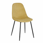 Mica decorations chaise de salle à manger corby - 53x44x47 cm - pe - jaune