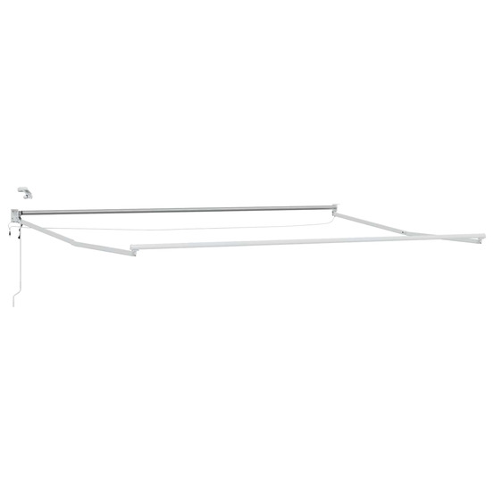 Cadre de store rétractable électrique blanc 4 × 3 m aluminium