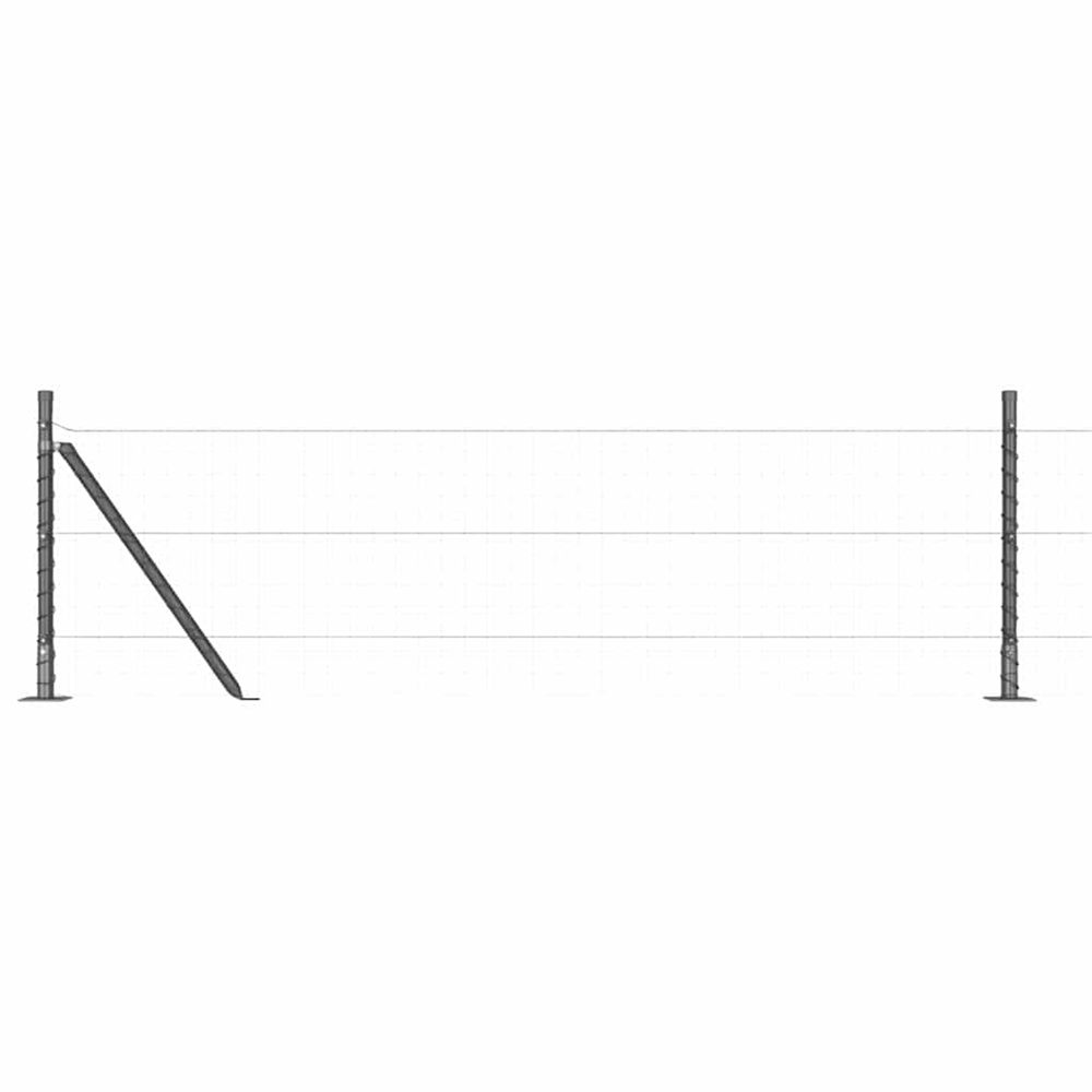 Poteau de clôture avec base en béton 26 pc gris 70 cm | Truffaut