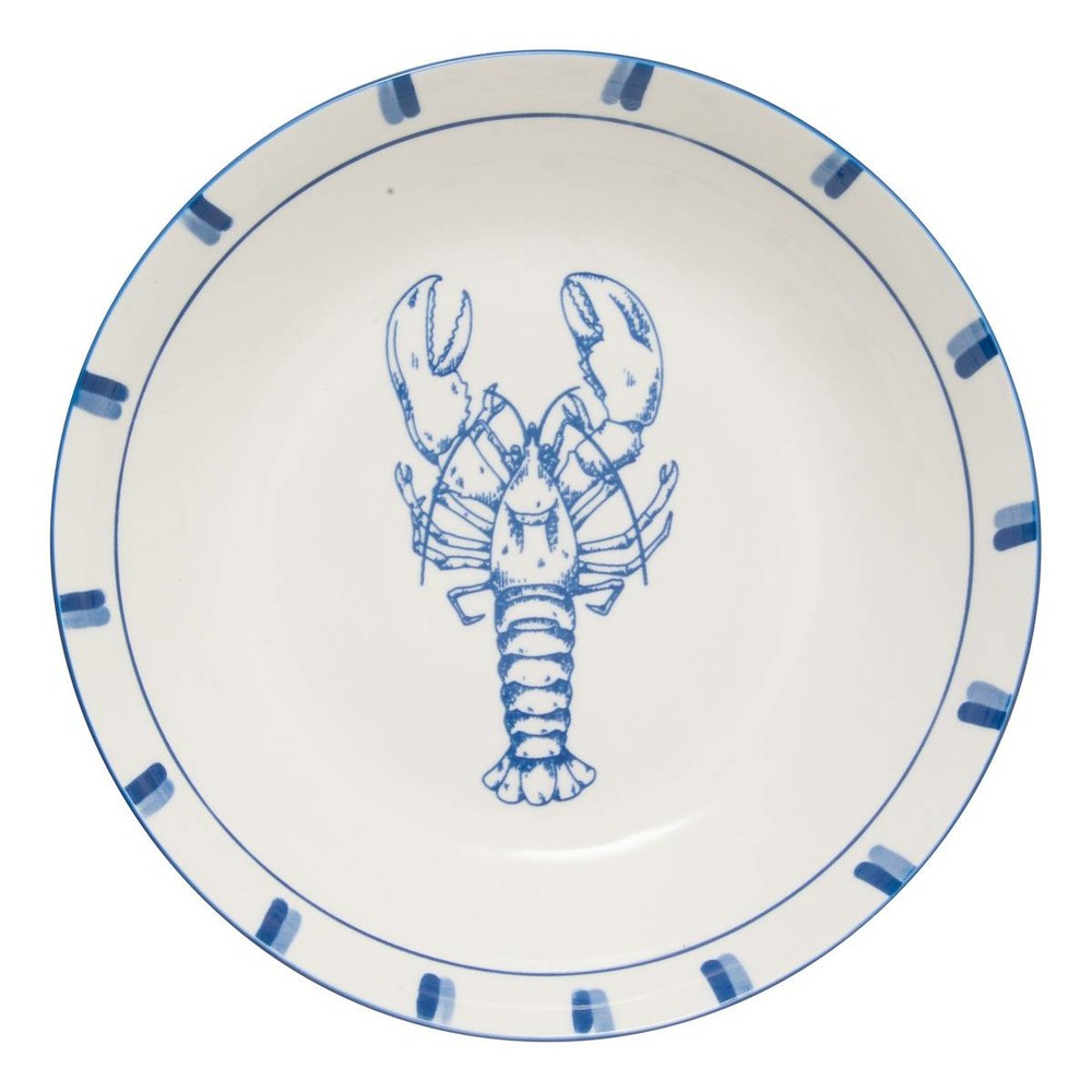 Lot de 6 assiette oceania bleu