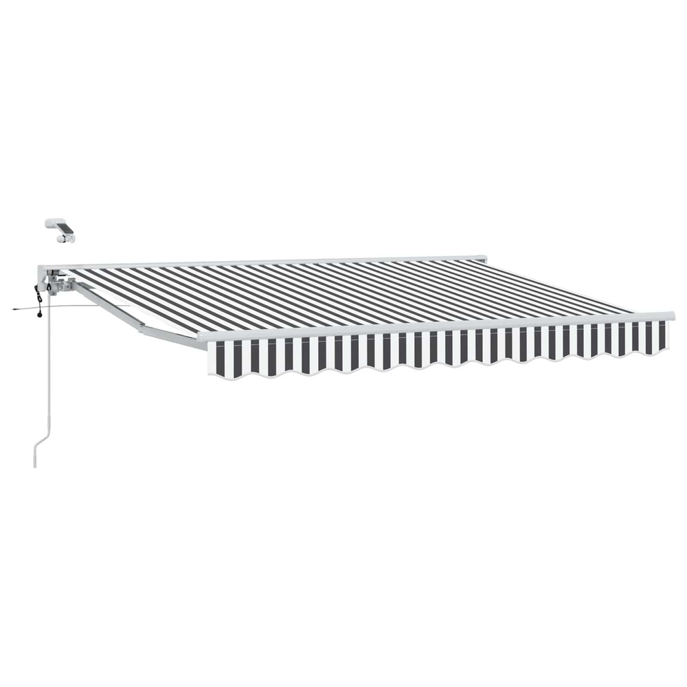 Auvent rétractable électrique anthracite et blanc 3,5 x 2,5 m