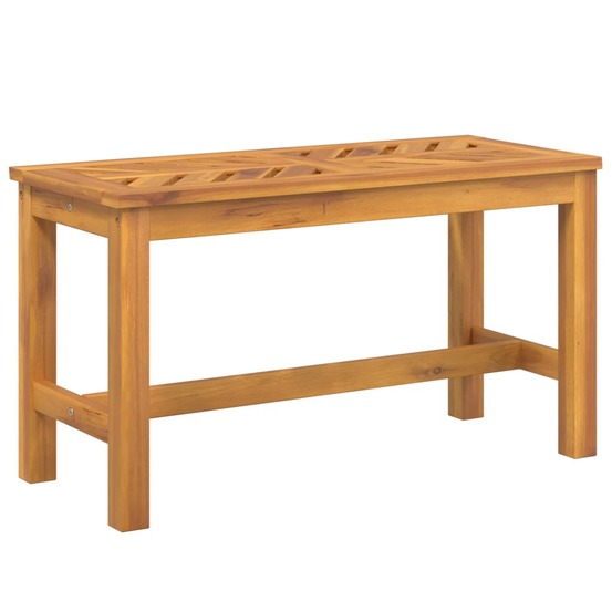 Banc de jardin meuble de patio d'extérieur terrasse 80 x 35 x 45 cm bois massif d'acacia