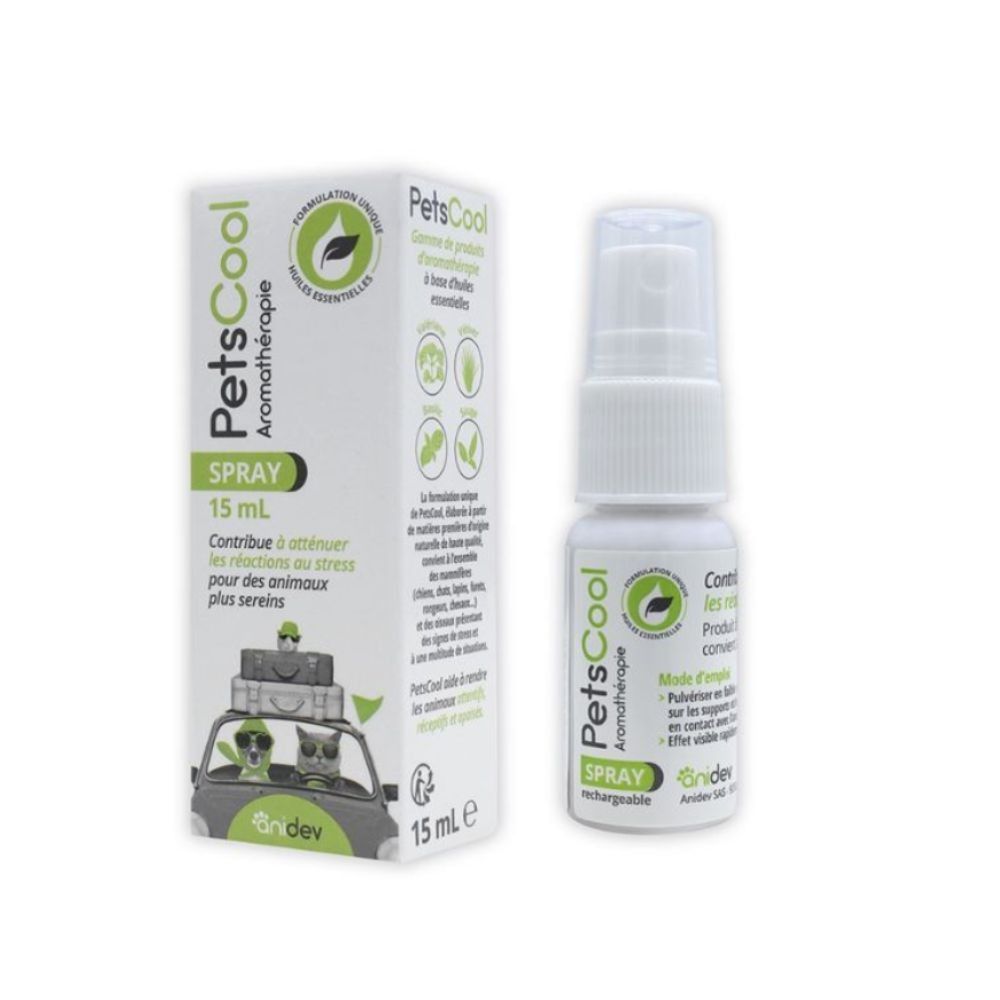 Petscool spray anti stress chien et chat 15 ml