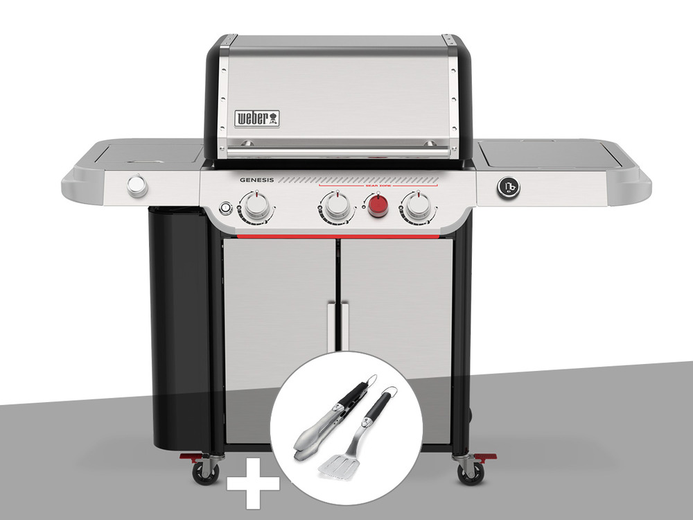 Barbecue gaz genesis sp 335w + kit ustensiles premium 2 pièces