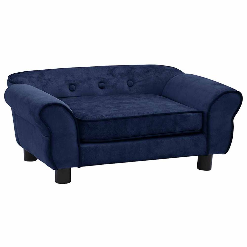Canapé pour chien bleu 72x45x30 cm peluche
