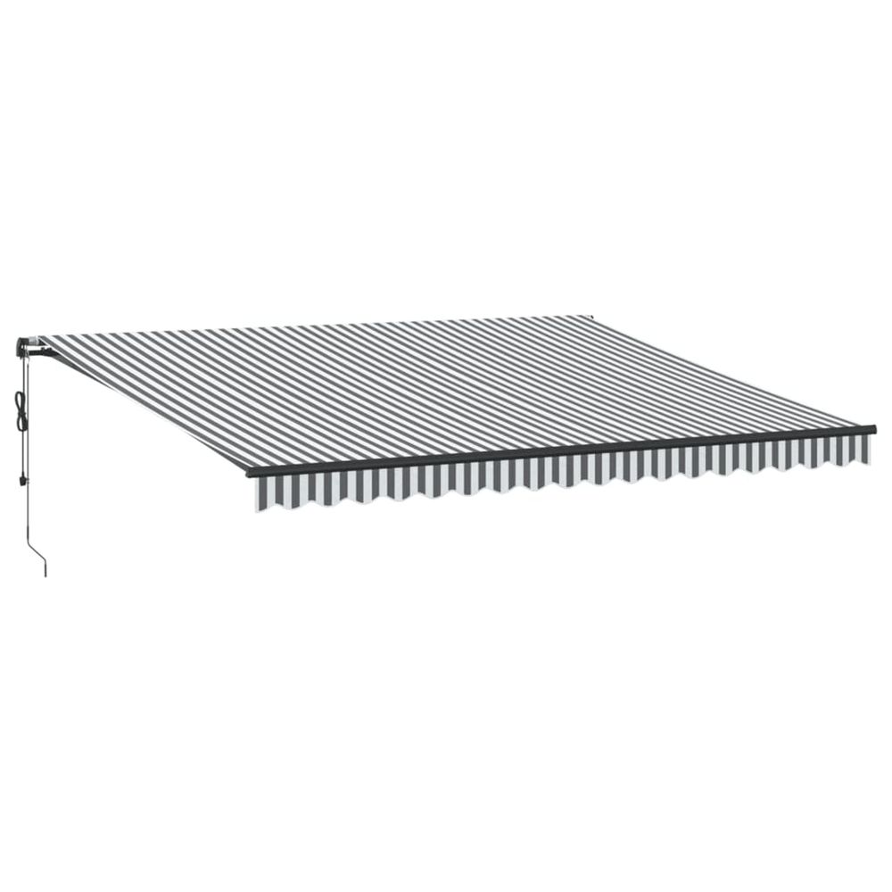 Auvent rétractable automatique avec led anthracite et blanc