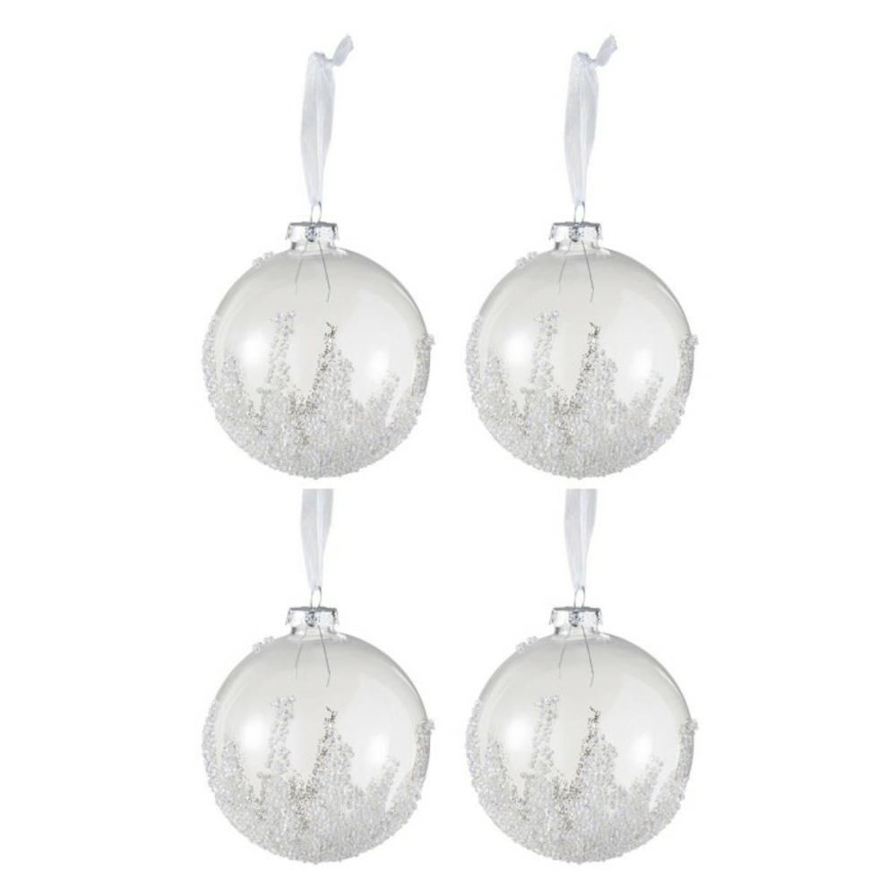 Lot de 4 boules de noël 