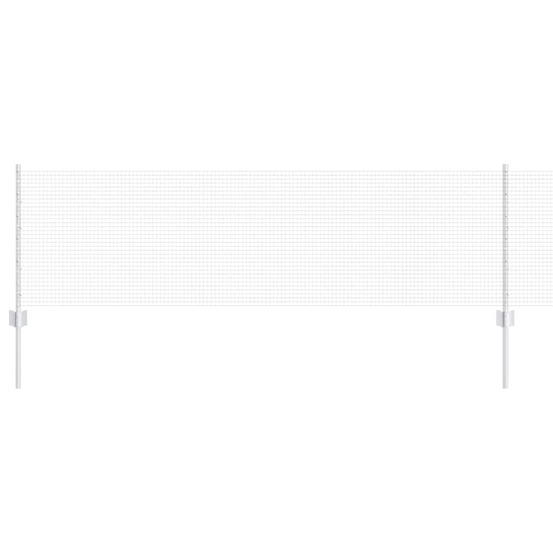 Clôture et poteau argent 0,6 x 10 m acier