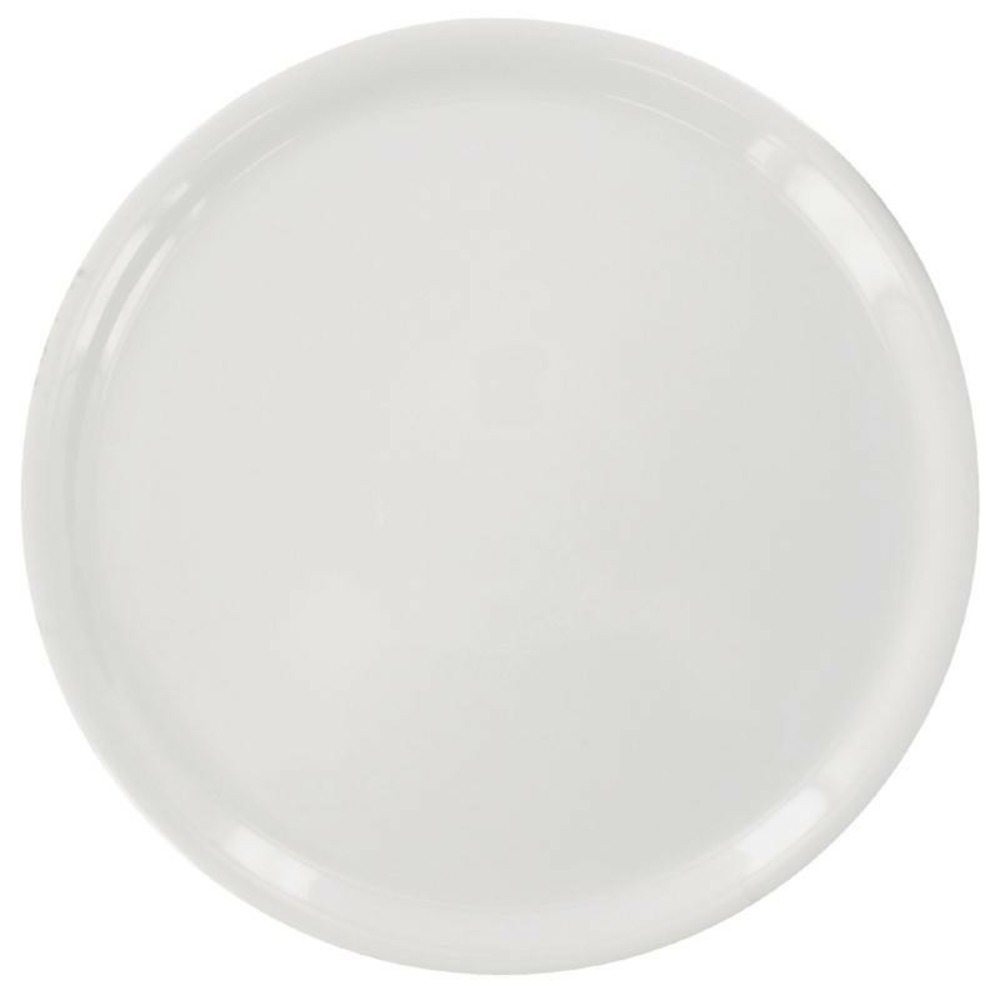 Assiette à pizza en porcelaine blanche 330 mm napoli - lot de 6 - saturnia