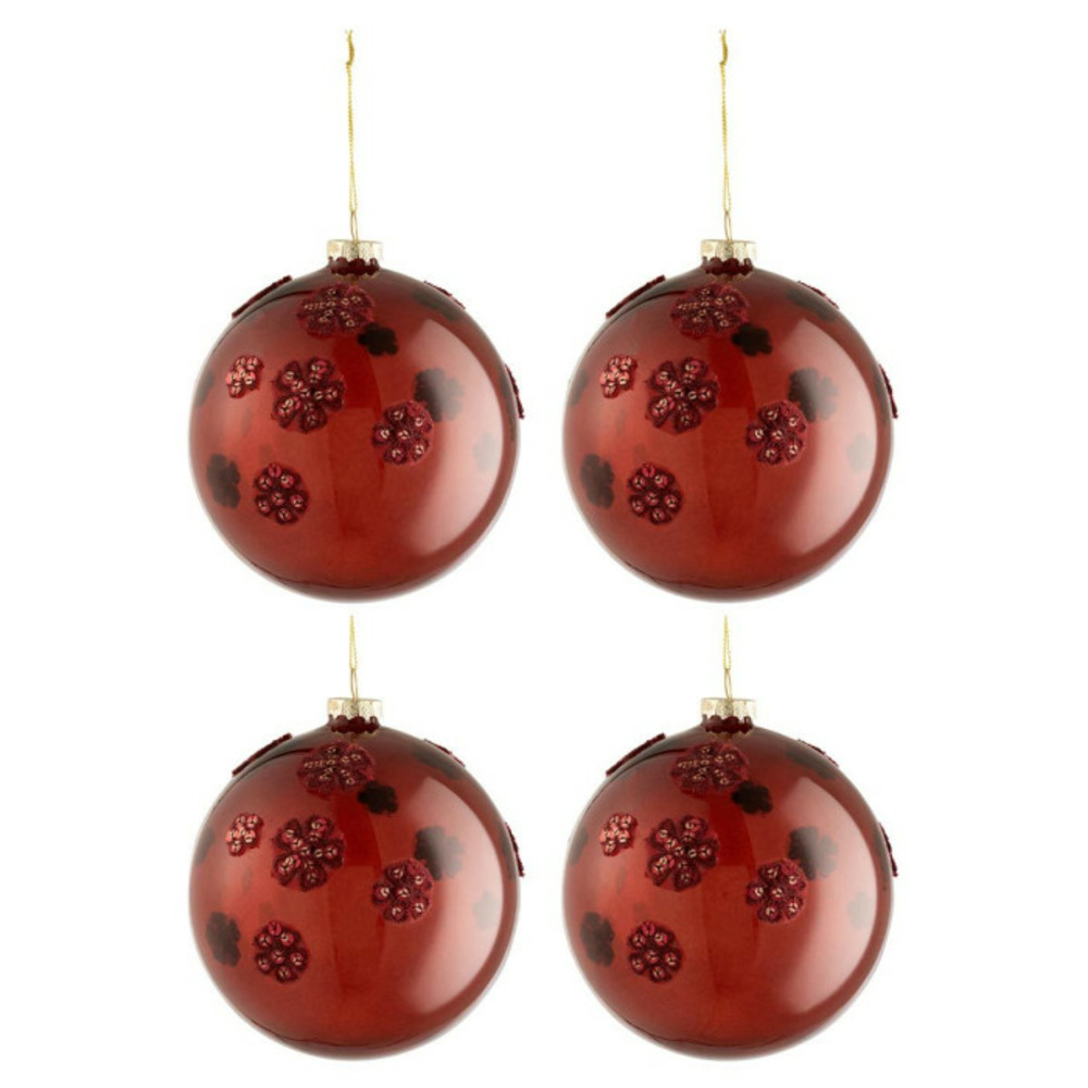 Lot de 4 boules de noël 