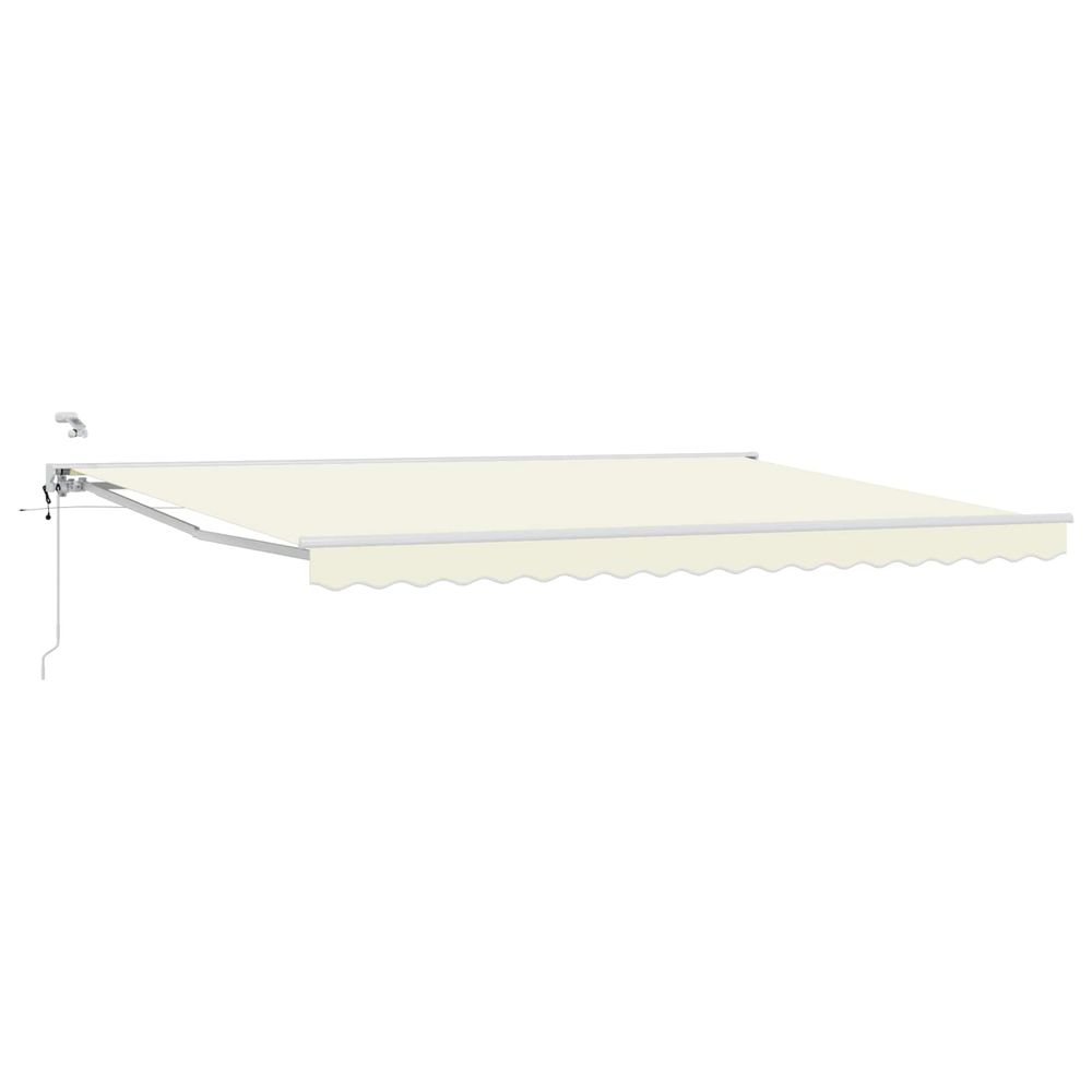 Auvent rétractable électrique crème et blanc 4 × 3,5 m