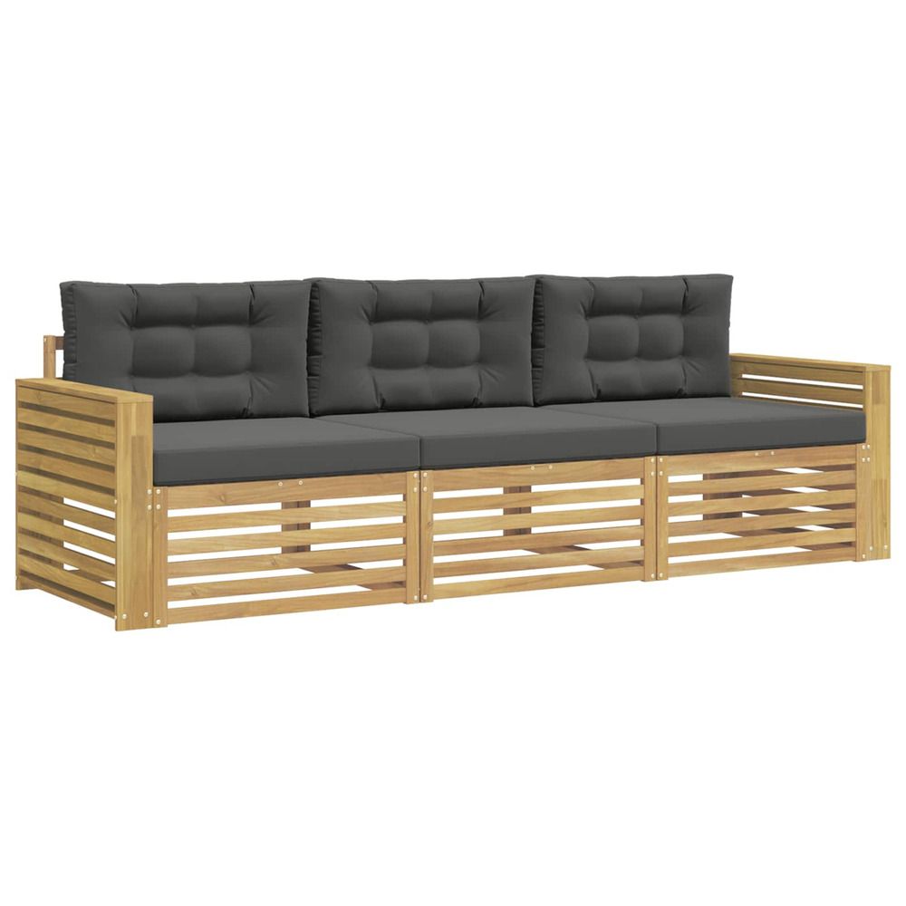 Ensemble de canapés d'extérieur 3 pc blanc et anthracite