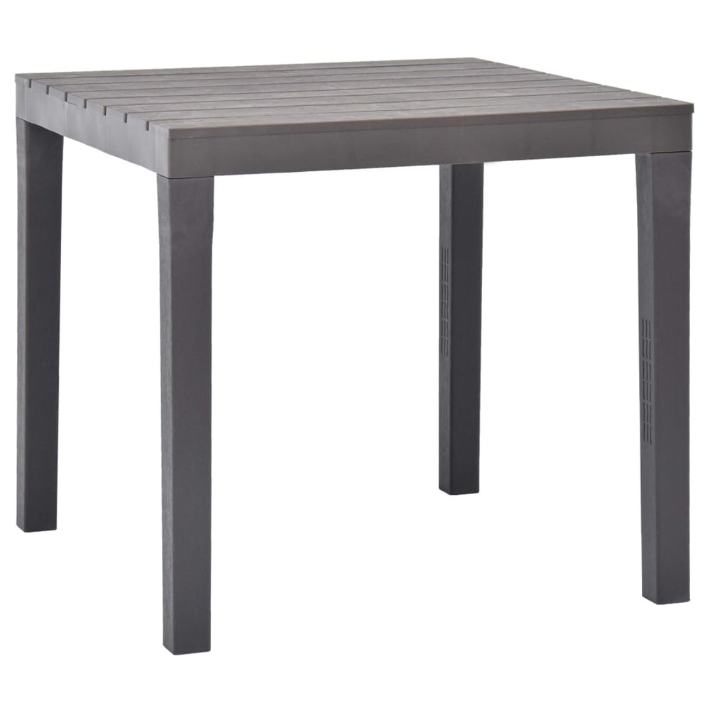 Table de jardin moka 78x78x72 cm plastique