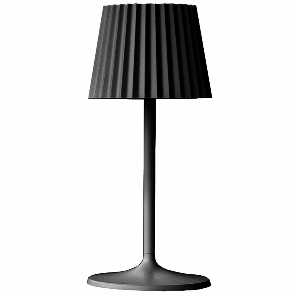 Lampe de table sans fil led abby noir aluminium h30cm