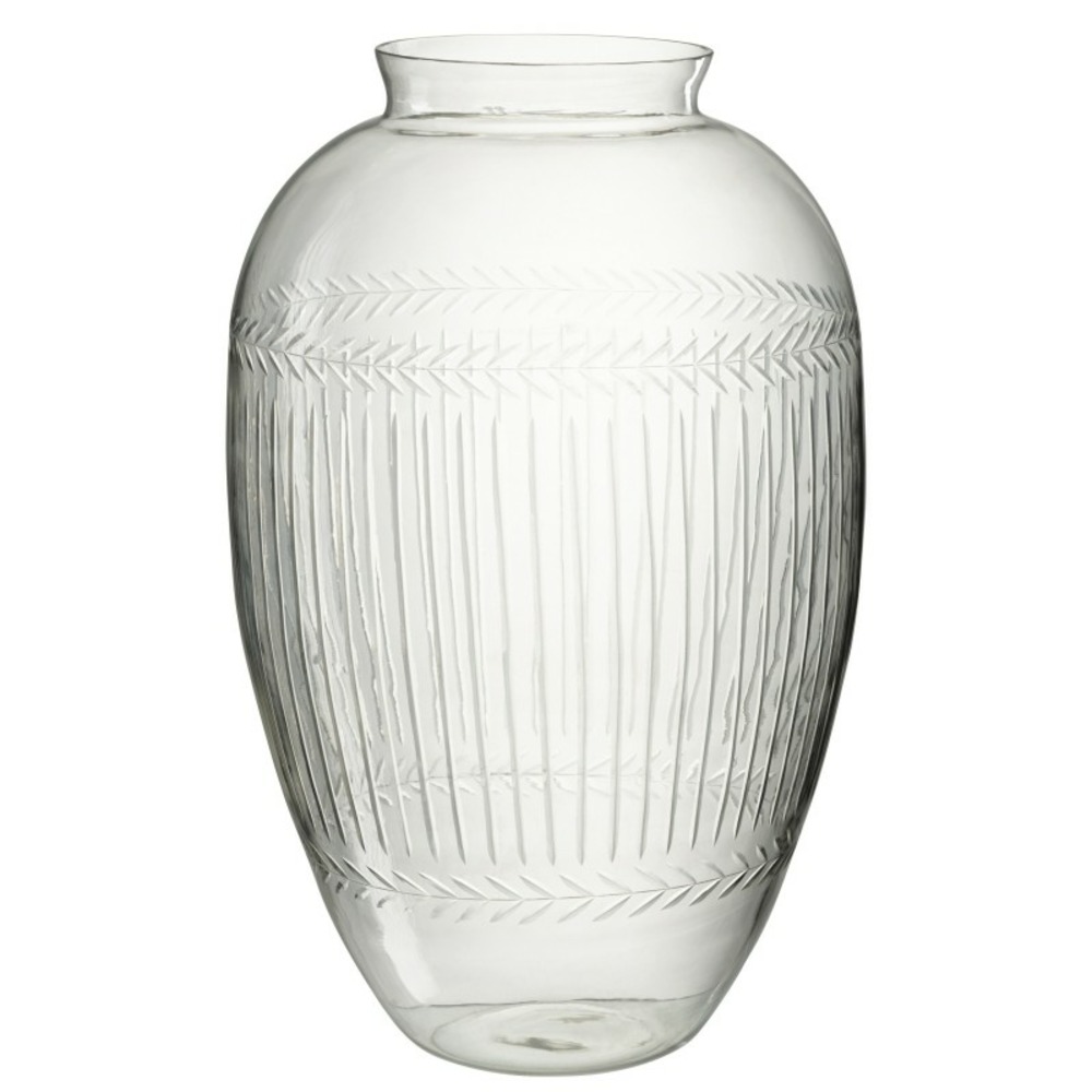 Vase en verre transparent 37x37x61 cm