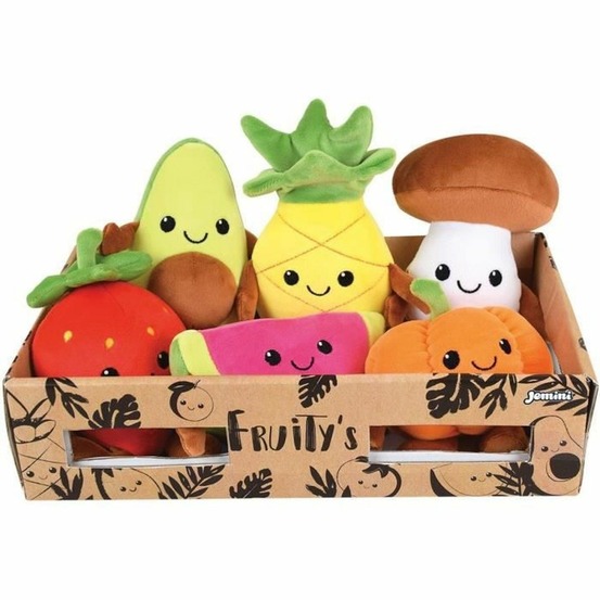 Fruity 's cagette de 6 peluches toutes douces fruits et légumes 17 cm