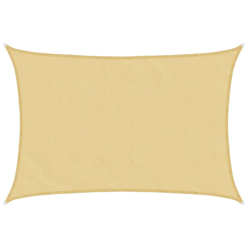 Voile d'ombrage sable 4,5x3 m 100 % polyester oxford