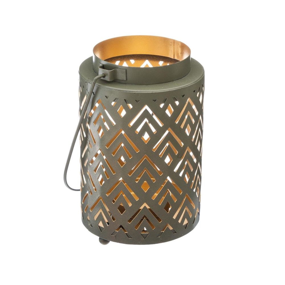 Lanterne design en métal h 13.5 cm