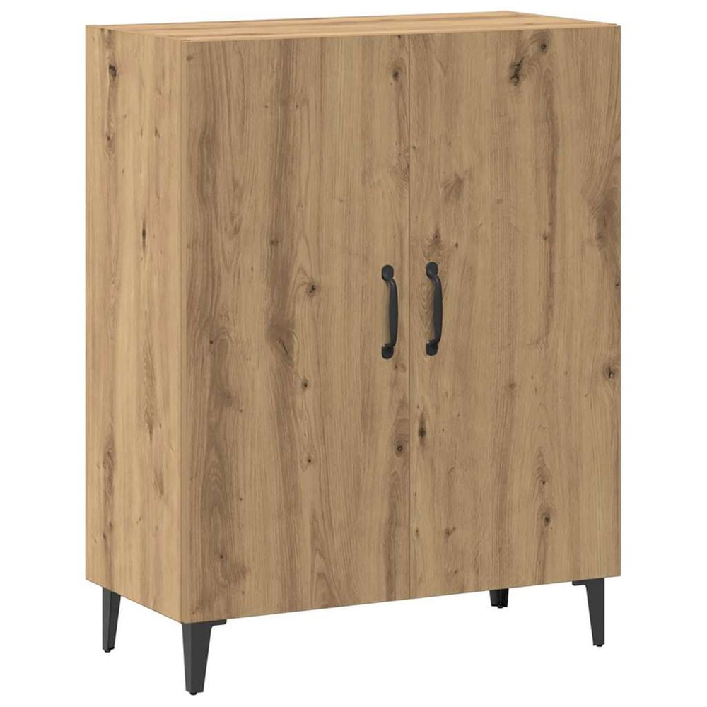 Buffet chêne artisanal 70x34x90 cm bois d'ingénierie