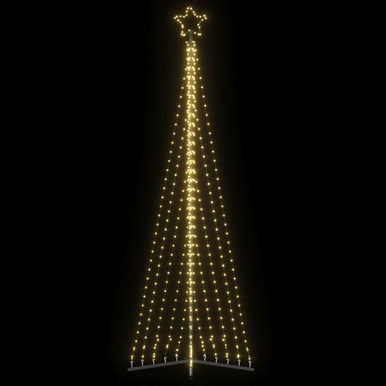 Grand sapin de noël lumineux led jardin 8 modes d'éclairage blanc chaud 3 m