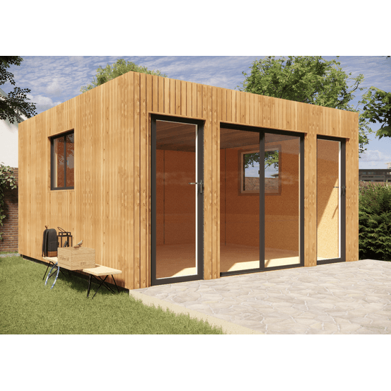 Bureau de jardin bois en bois 4,4 x 4,6 x 2,7 m