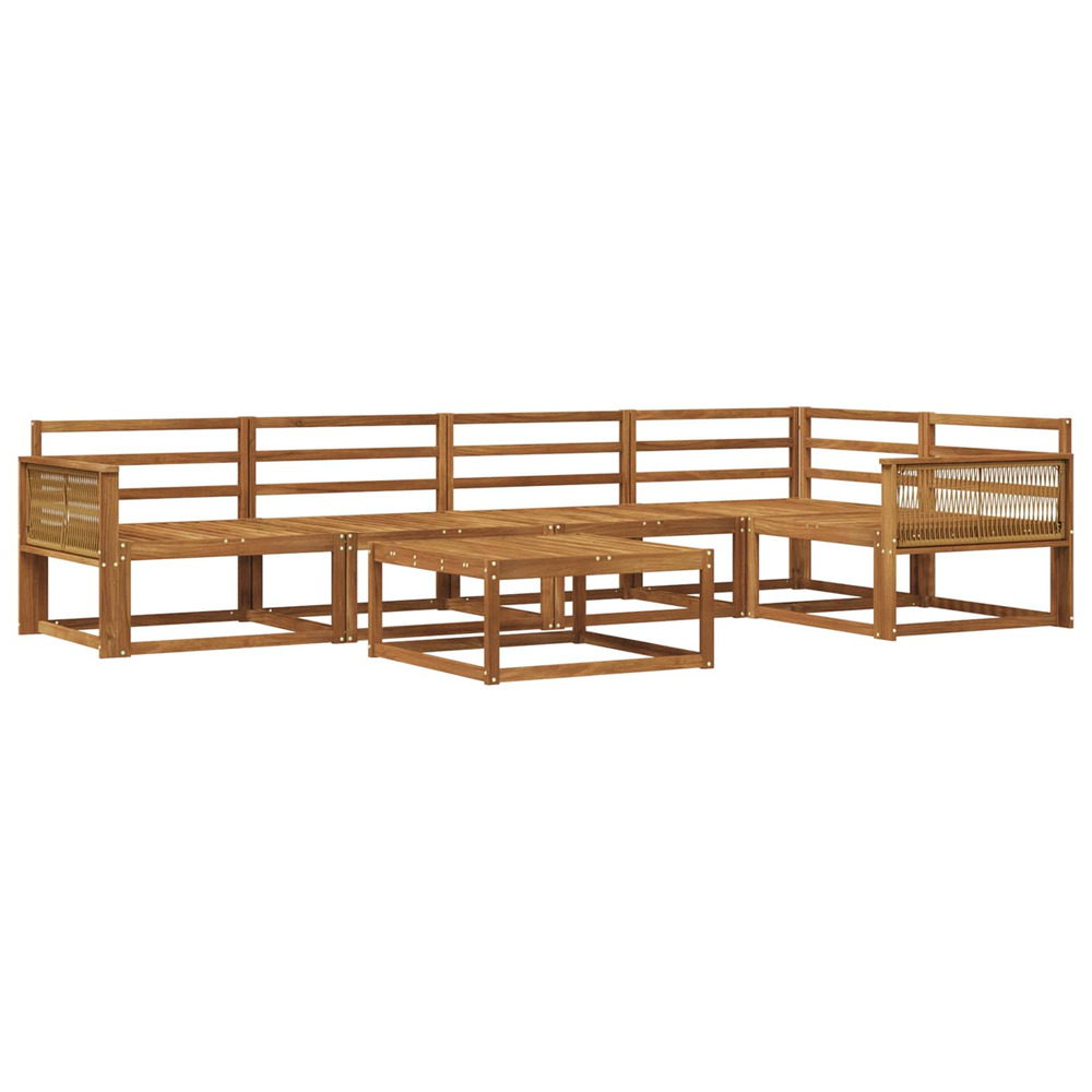 Ensemble de canapés d'extérieur 6 pcs naturel