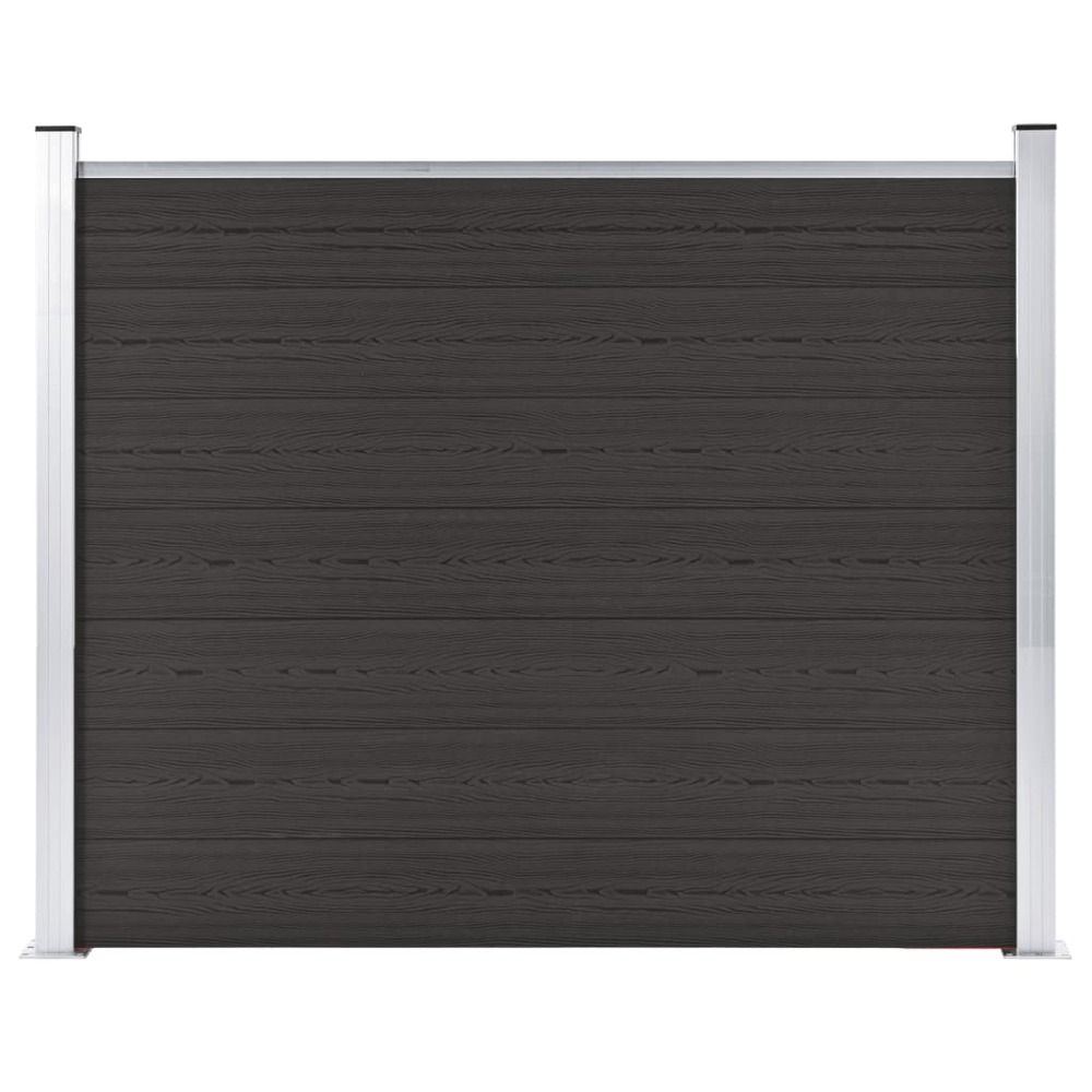 Panneau de clôture wpc 180x146 cm noir