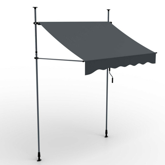 Auvent pour balcon et terasse 200x120cm rétractable avec manivelle réglable en hauteur