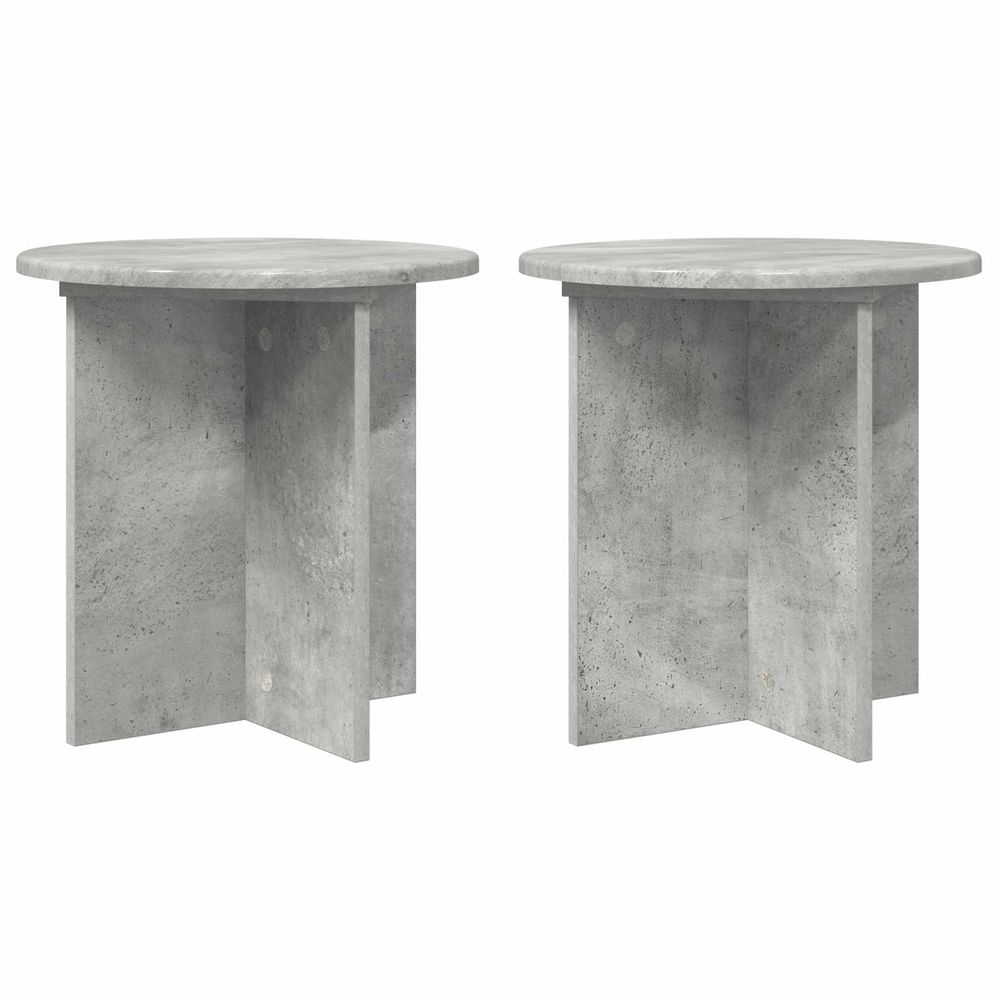 Support de plante 2 pièces gris béton 40 x 40 x 40 cm