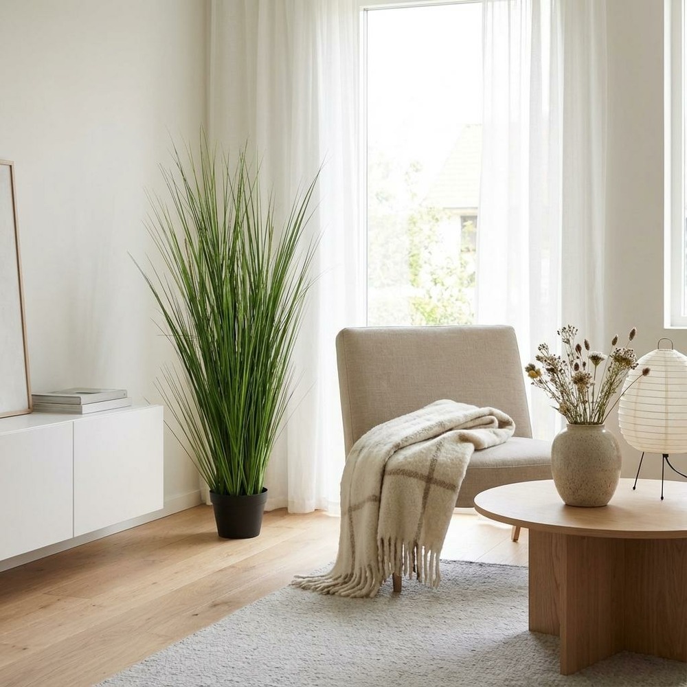 Graminée plante artificielle - h130 cm - ø18 cm