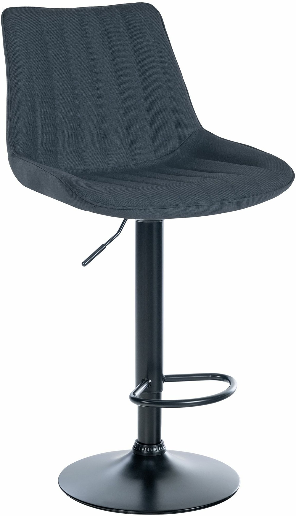 Tabouret de bar toni tissu noir