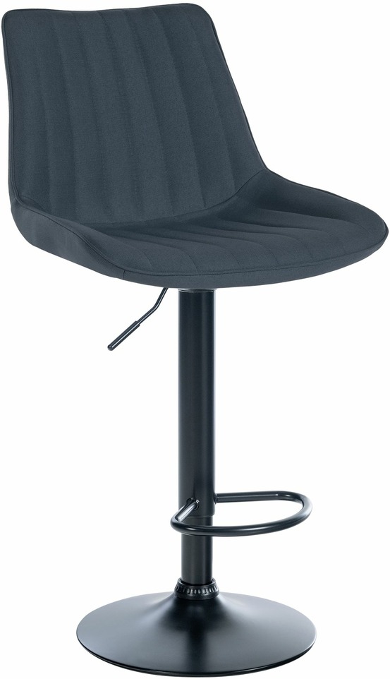 Tabouret de bar toni tissu noir