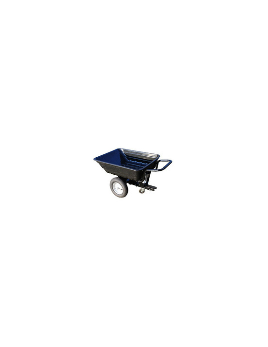 Remorque avec benne basculante en polyéthylène convertible charge maximale de 200kg