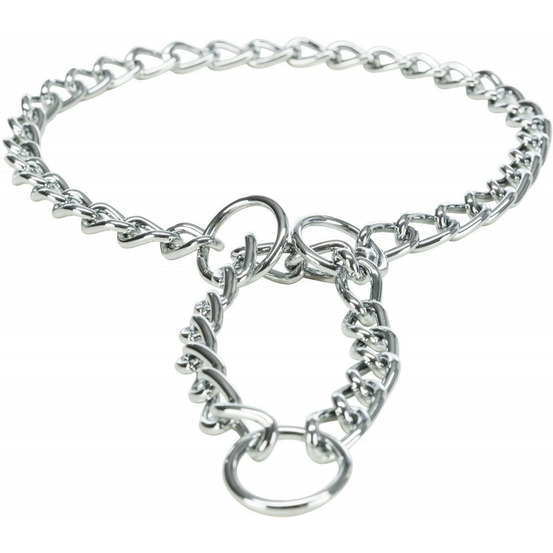 Collier d'arrêt xl. 65 cm/4 mm chaîne, simple rang. Pour chien