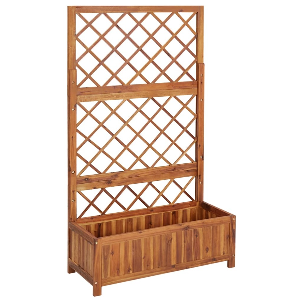 Lit surélevé avec treillis 85x38x150 cm bois massif d'acacia