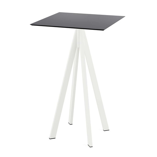 Mange-debout infinity avec piètement blanc + plateau hpl 70x70 cm - veba