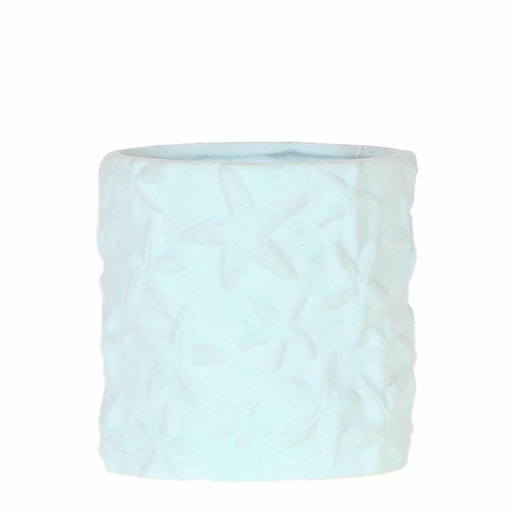Pot décoratif étoile de mer - bleu - ø9cm
