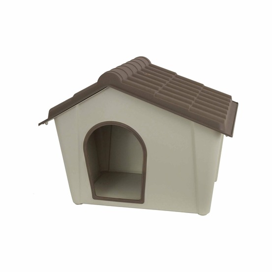 Dbattistell chenil, maison pour chiens ou chats, chenil extérieur ou intérieur, 100% made in italy, beige, 79x59h61 cm
