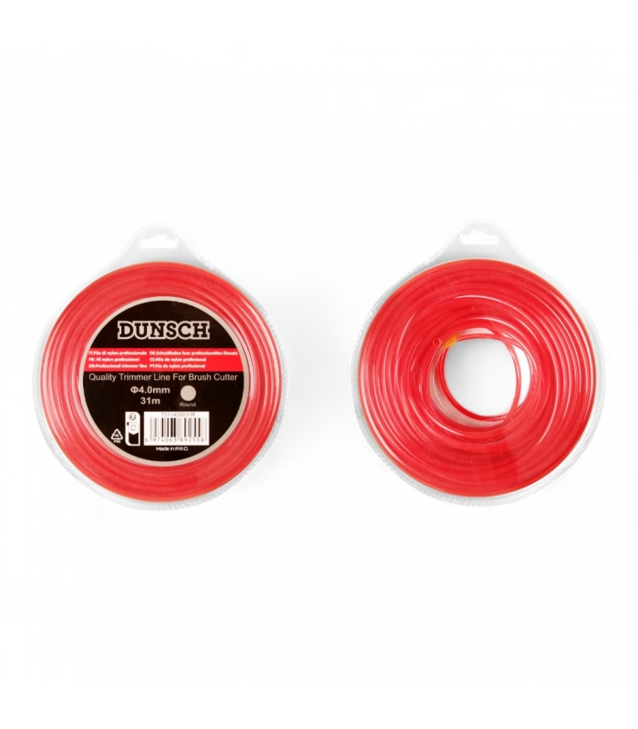 Fil épais 4mm pour débroussailleuse, forme ronde, 31m - dunsch 7311400031r