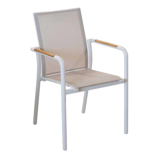 Fauteuil de jardin empilable en aluminium aroha