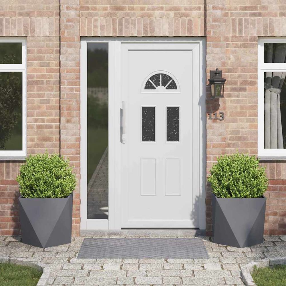 Lot de 2 jardinières carrées acier pour jardin terrasse anthracite 50x50