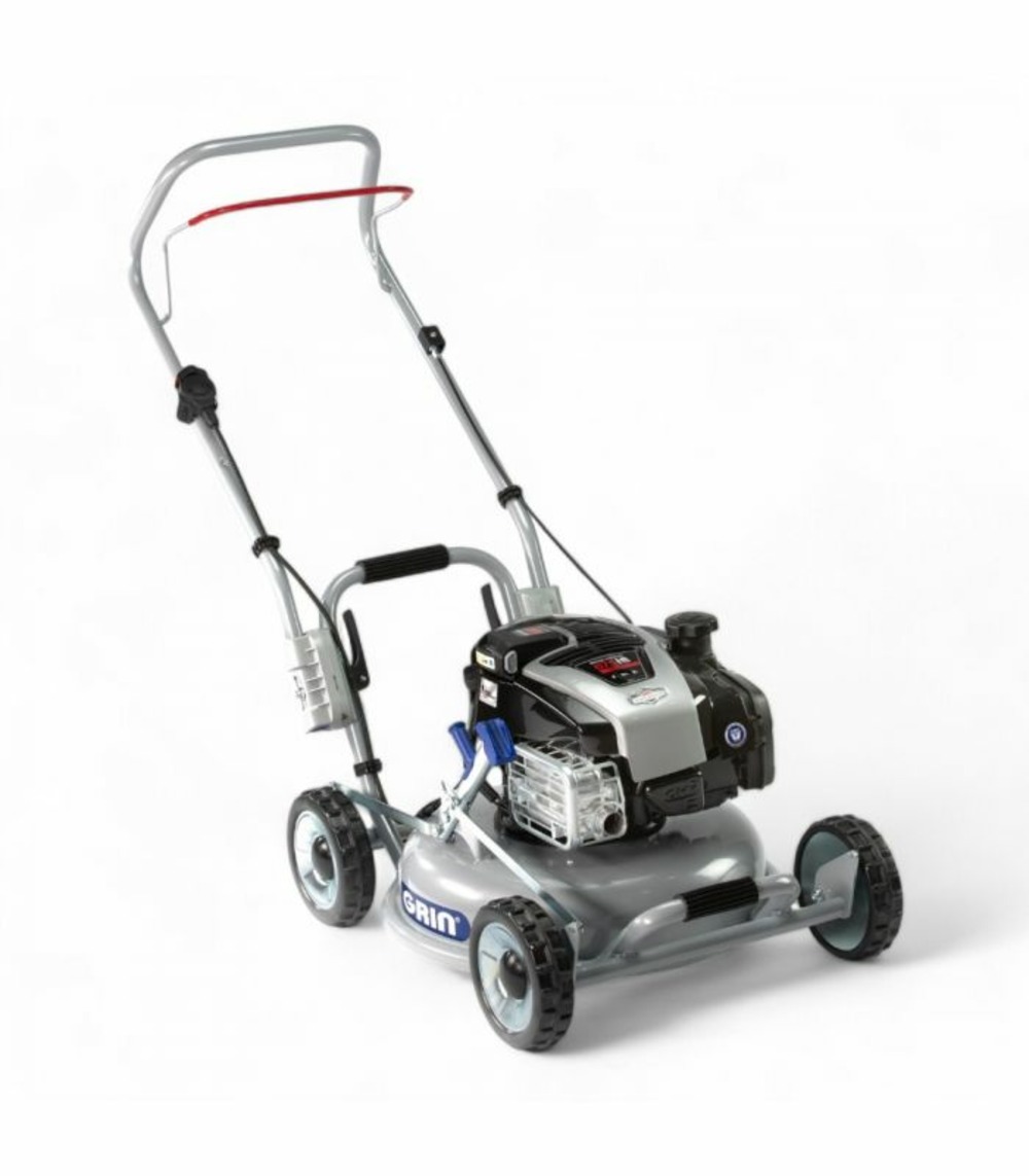 Tondeuse thermique 46cm, mulching pulvérisateur sans bac, démarrage électrique - grin hm46-instart