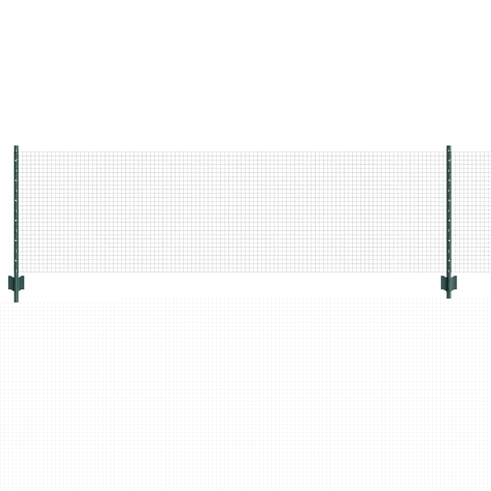 Clôture avec poteau vert 0,6 x 10 m acier et pvc
