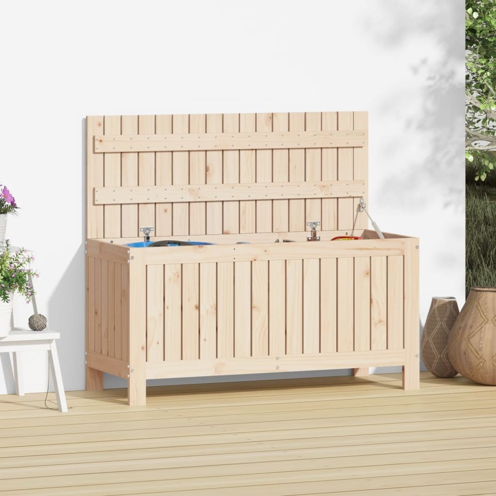 Boîte de rangement de jardin 108x42,5x54 cm bois massif de pin