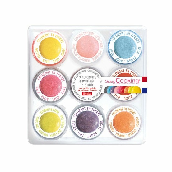 9 mini colorants alimentaires en poudre