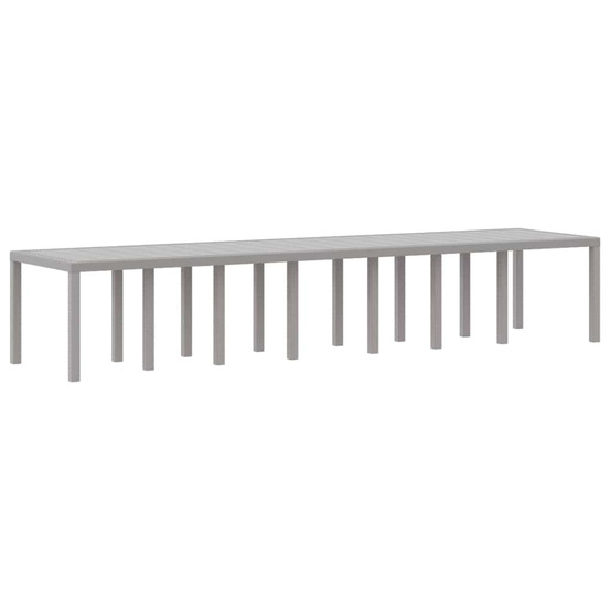 Table de jardin pour repas gris clair 400 x 100 x 73 cm
