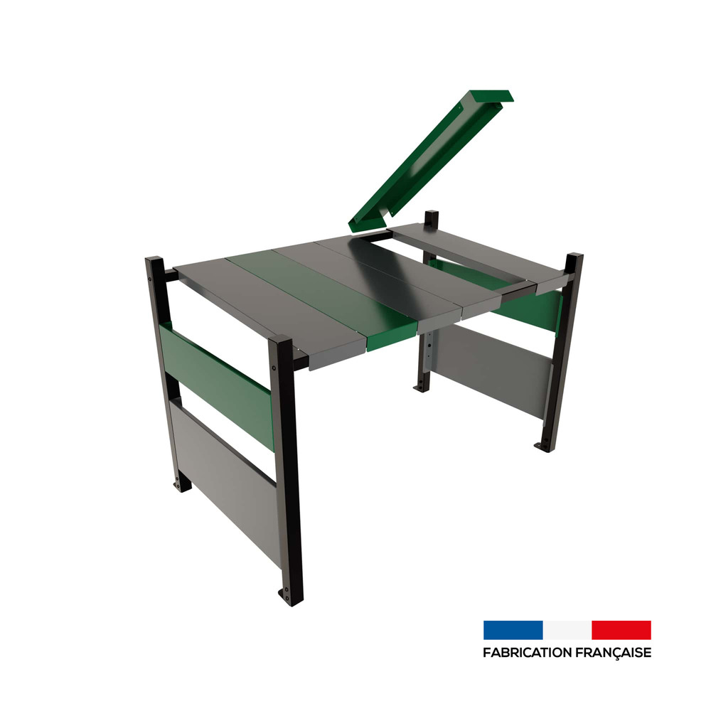 Cache climatisation outsteel ensemble colors s - gris anthracite/vert mousse