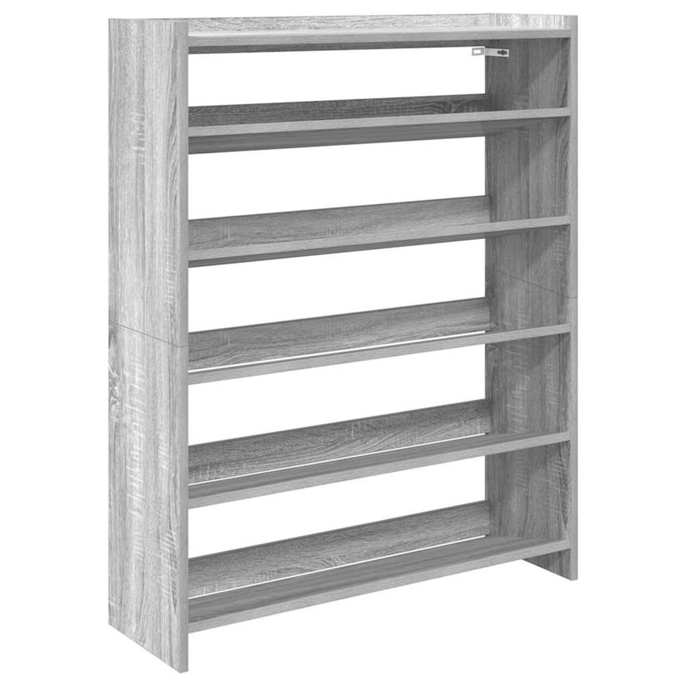 Étagère à chaussures sonoma gris 80x25x100 cm bois d'ingénierie
